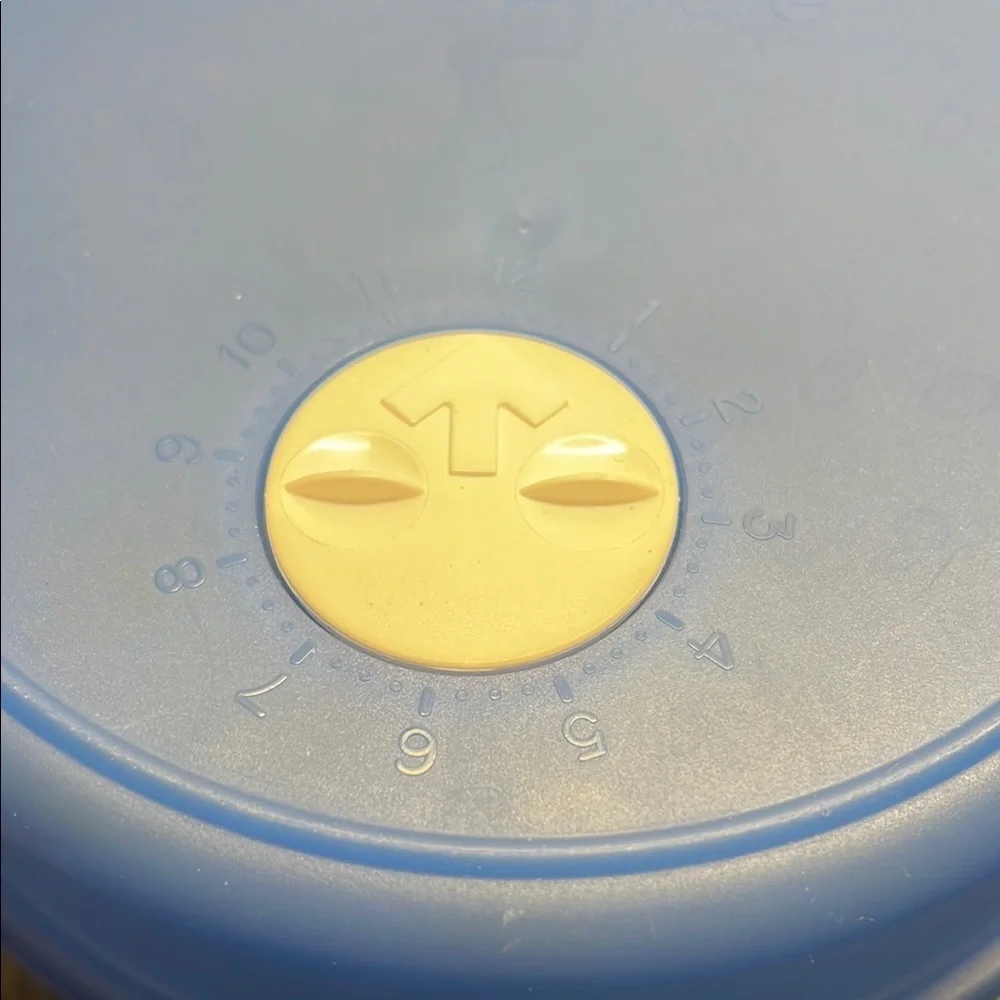 Tupperware Freeze Mate Ice Cream Saver. Blue and Clear. Very good condition